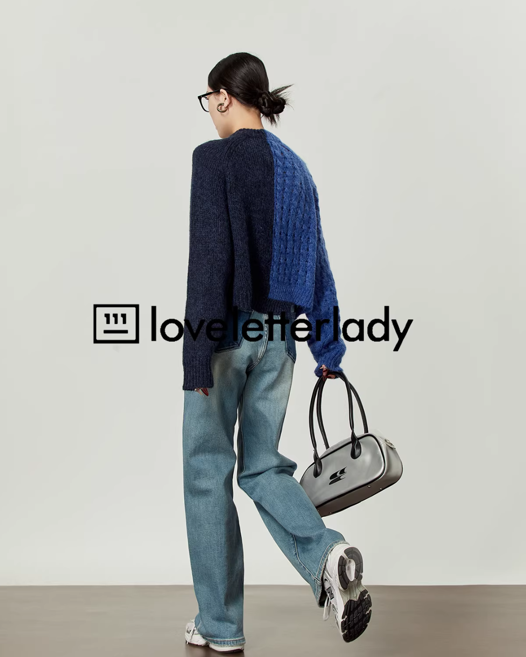 Denim Docking Knit Top LLA0595