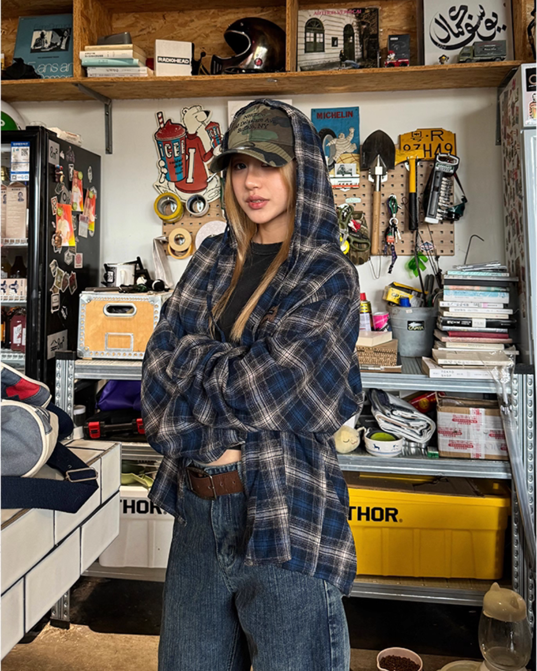 Vintage Hood Checkered Shirt CYE0004