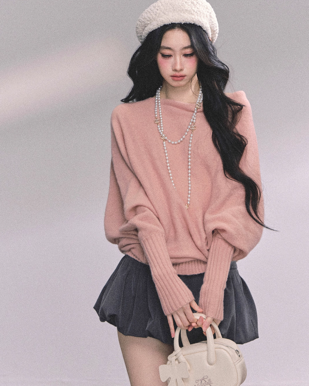 Dolman Sleeve Boat Neck Knit LAS0044