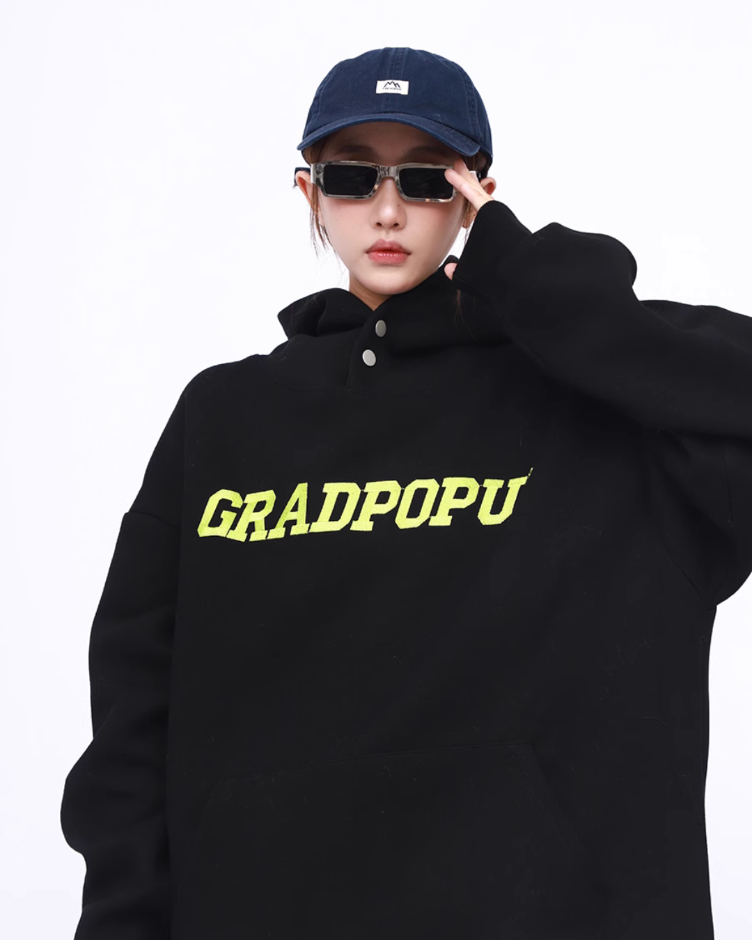 Oversize Logo Sweat Hoodie ANS0001