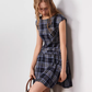 Plaid Short Sleeve Bow Dress BBK0005