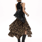 Leopard Asymmetrical Tiered Skirt ZRS0092