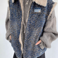 Vintage Denim Sherpa Vest YLS0998
