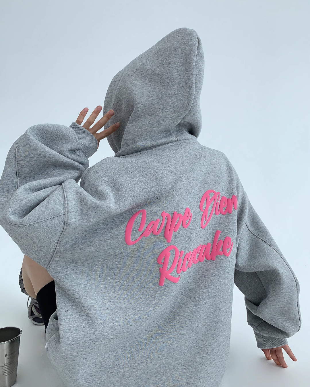 Pink Logo Pullover Hoodie YLS0697