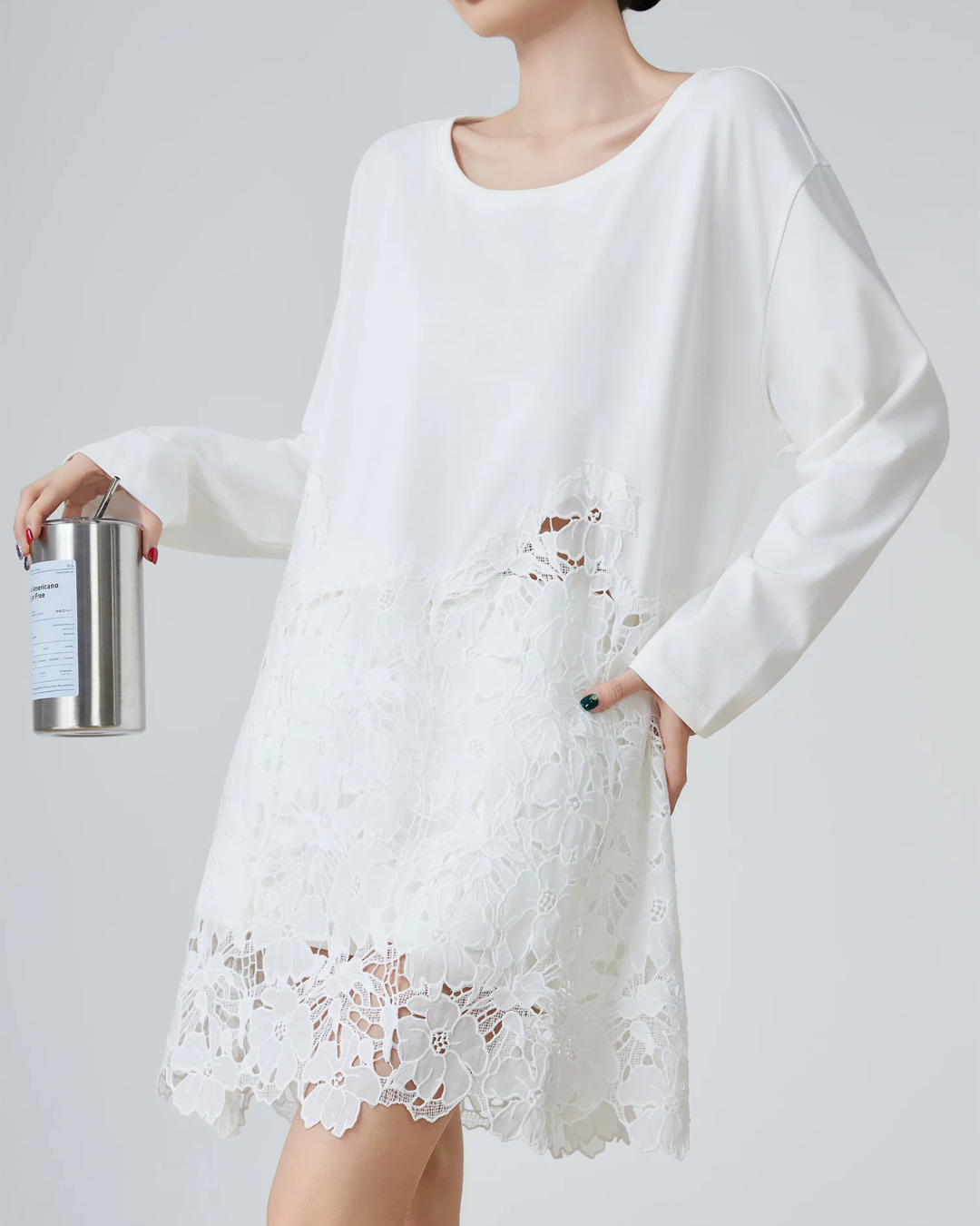 White Lace Docking Top FER0239