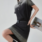 Gradient Polo Shirt Dress FER0156