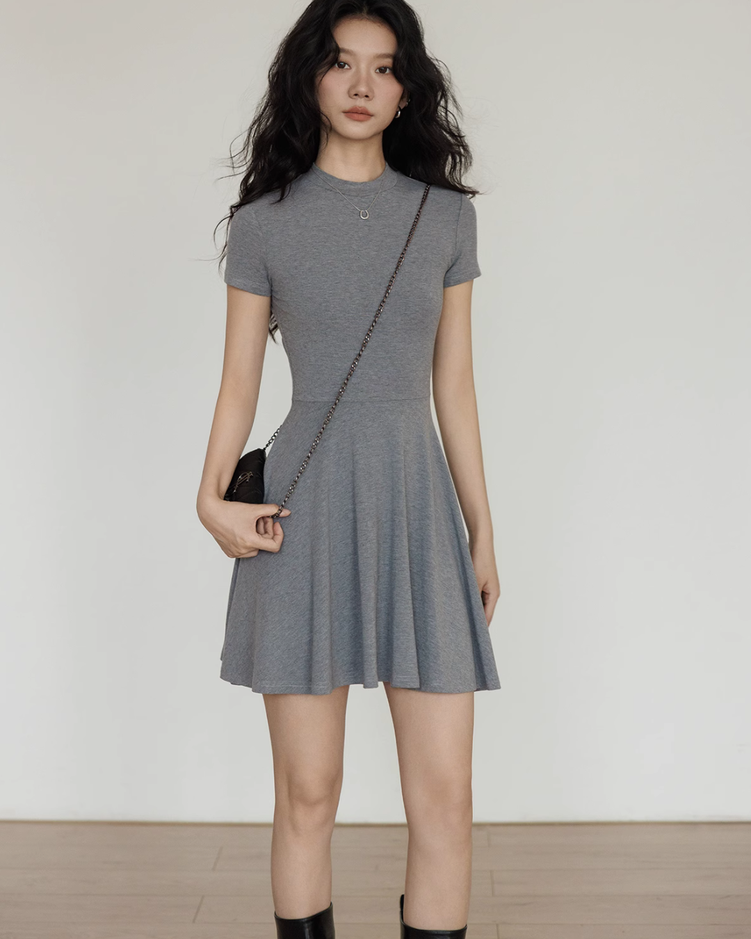 Mock Neck Tight Dress VAS0096