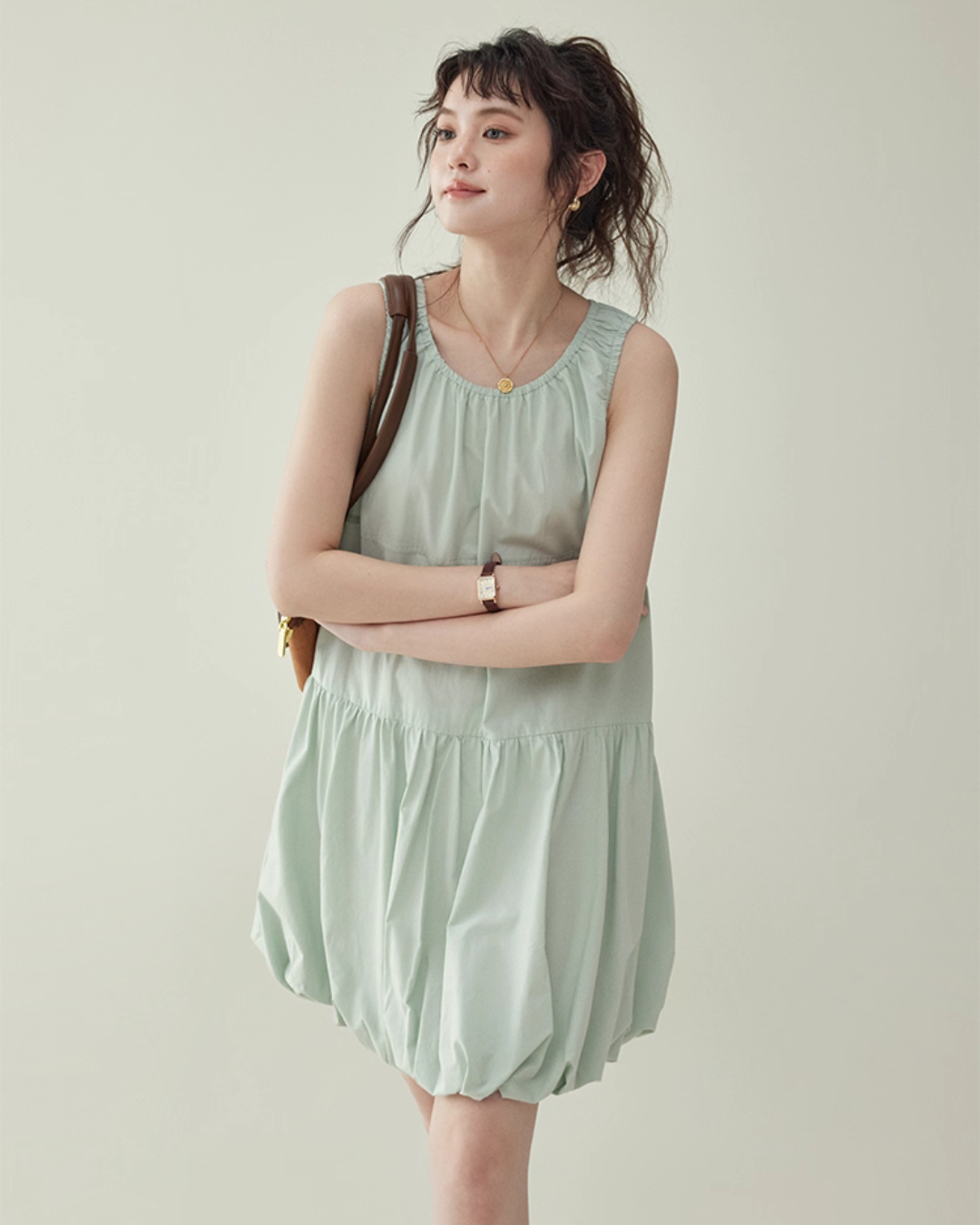 Balloon Sleeveless Dress AMU0039