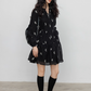 Flower Patterned Flare Dress VAS0146