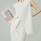 Front Layered Vest / Straight Long Skirt FER0271