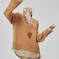 V-Neck Long Sleeve Knit Docking Shirt FER0037
