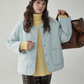 Wave Quilting Collarless Jacket AMU0045