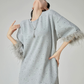 Feather Sleeve Jewel Mini Dress FER0127