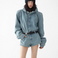 Vintage Jumpsuit Denim Shorts Jacket ACS0241