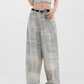 News Paper Print Wide Pants KNH0005