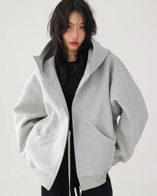 Volume Stand Neck Zip Hoodie ACS0175