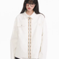 Ribbon Spliced Collar Jacket KIP0003