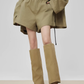 Wind Hooded Trench Coat / High-Waist Shorts FER0036