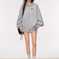 Loose Zip Up Hoodie / Sweat Mini Skirt WEO0022