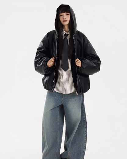 Reversible Leather Boa Jacket  FEC0003