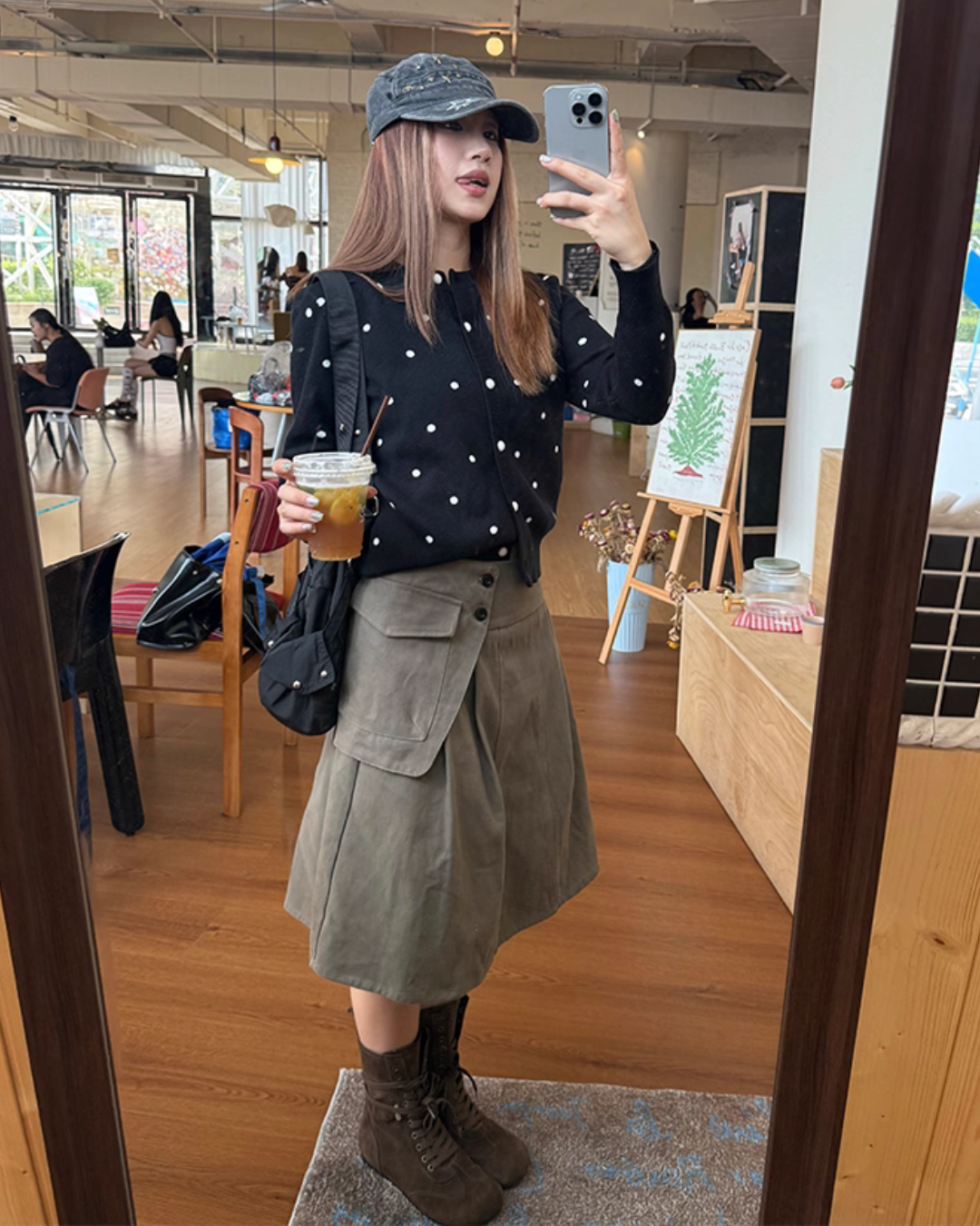 Polka Dot Knit Cardigan CYE0064