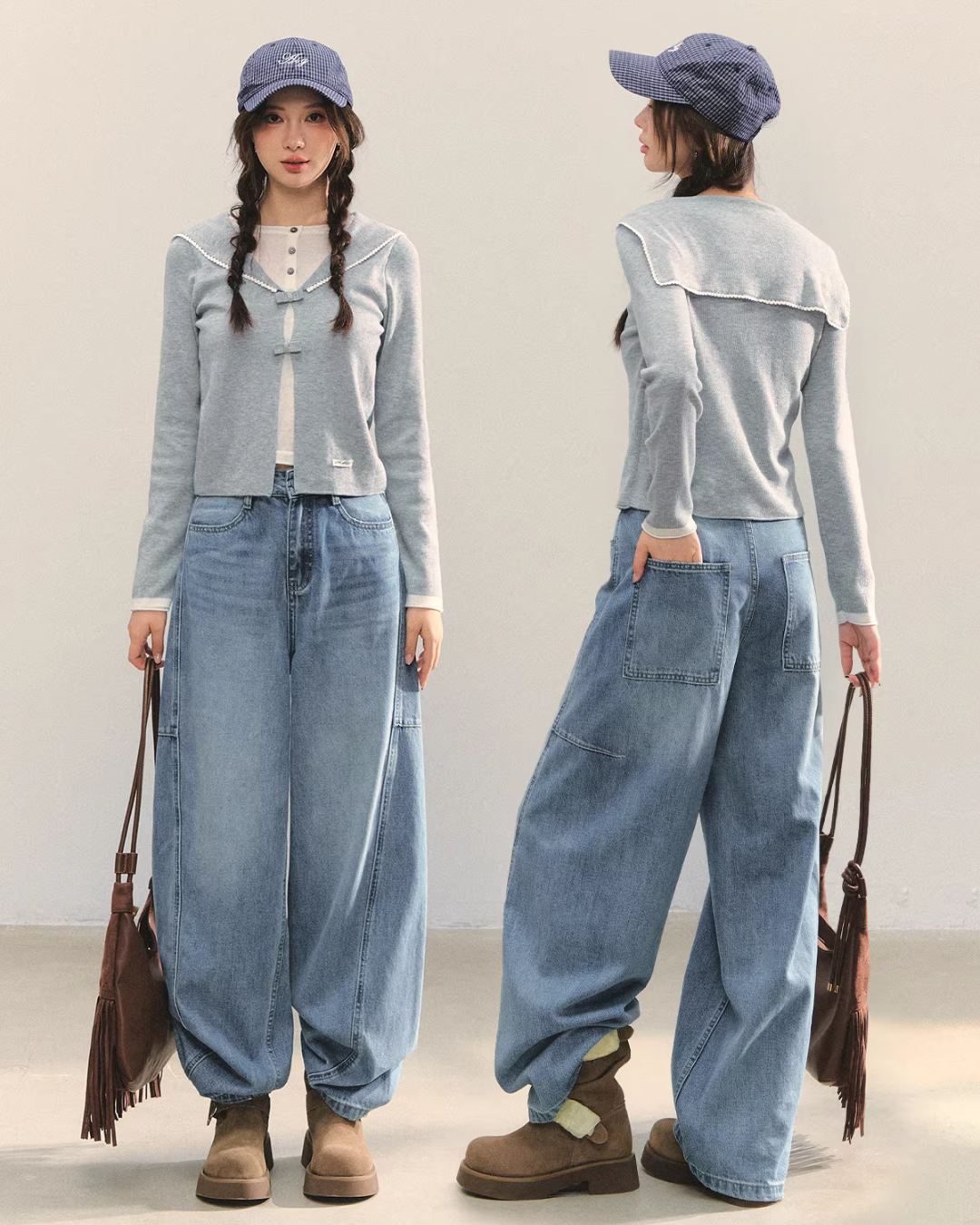 Sailor Collar Layered-Style Top ASG0078
