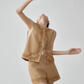 Code Embroidery Sleeveless Vest / Shorts FER0298