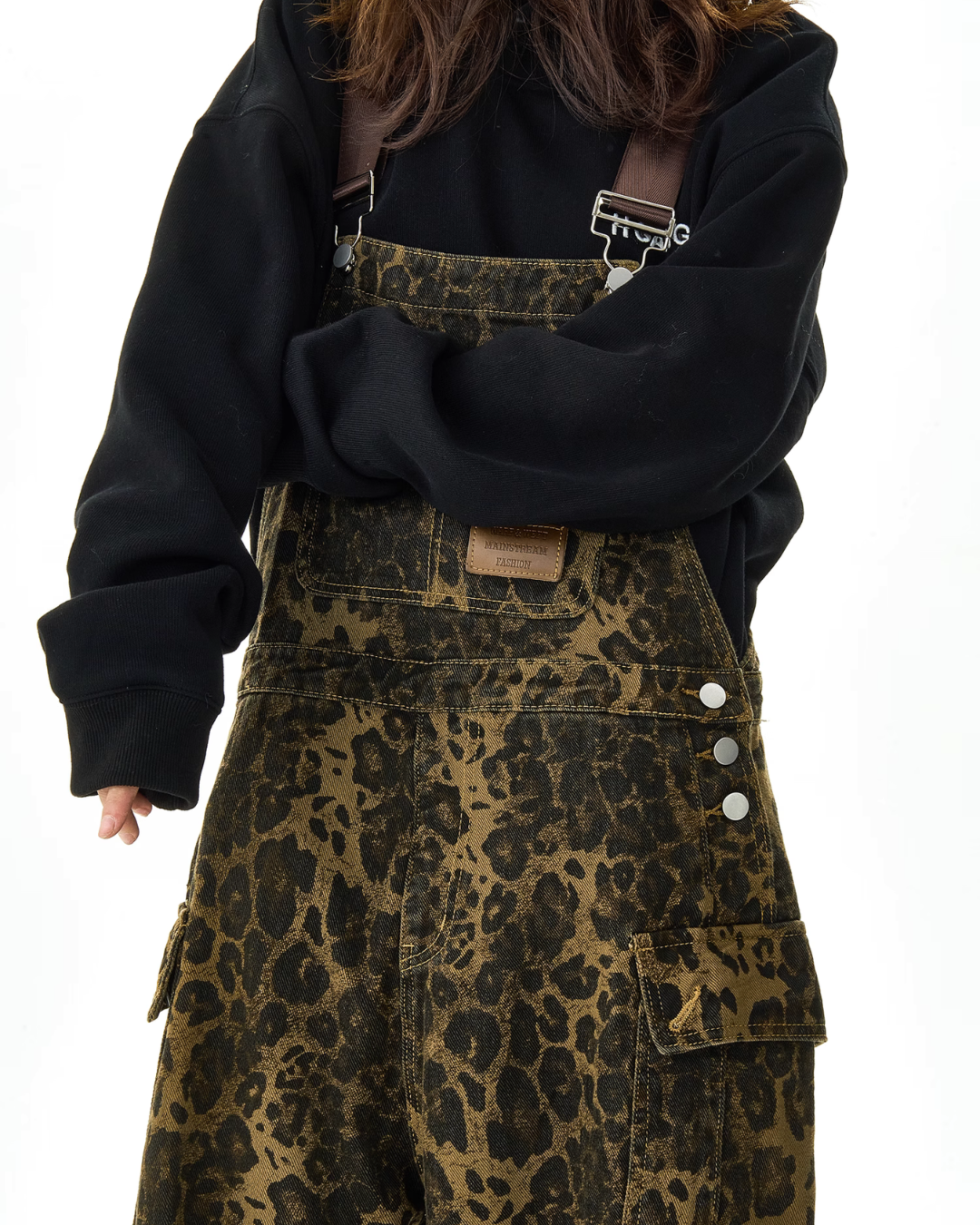 Retro Leopard Loose Overalls HGX0006