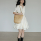 V-Neck Tiered Mini Dress VAS0201
