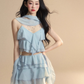Chiffon Ruffle Tops / Chiffon Skirts LAS0019