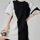 Diagonal Switch Asymmetry T-Shirt Dress FER0109