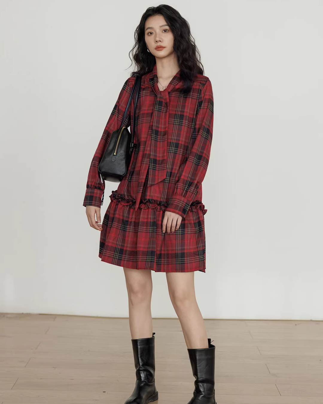 Vintage Plaid Dress VAS0186