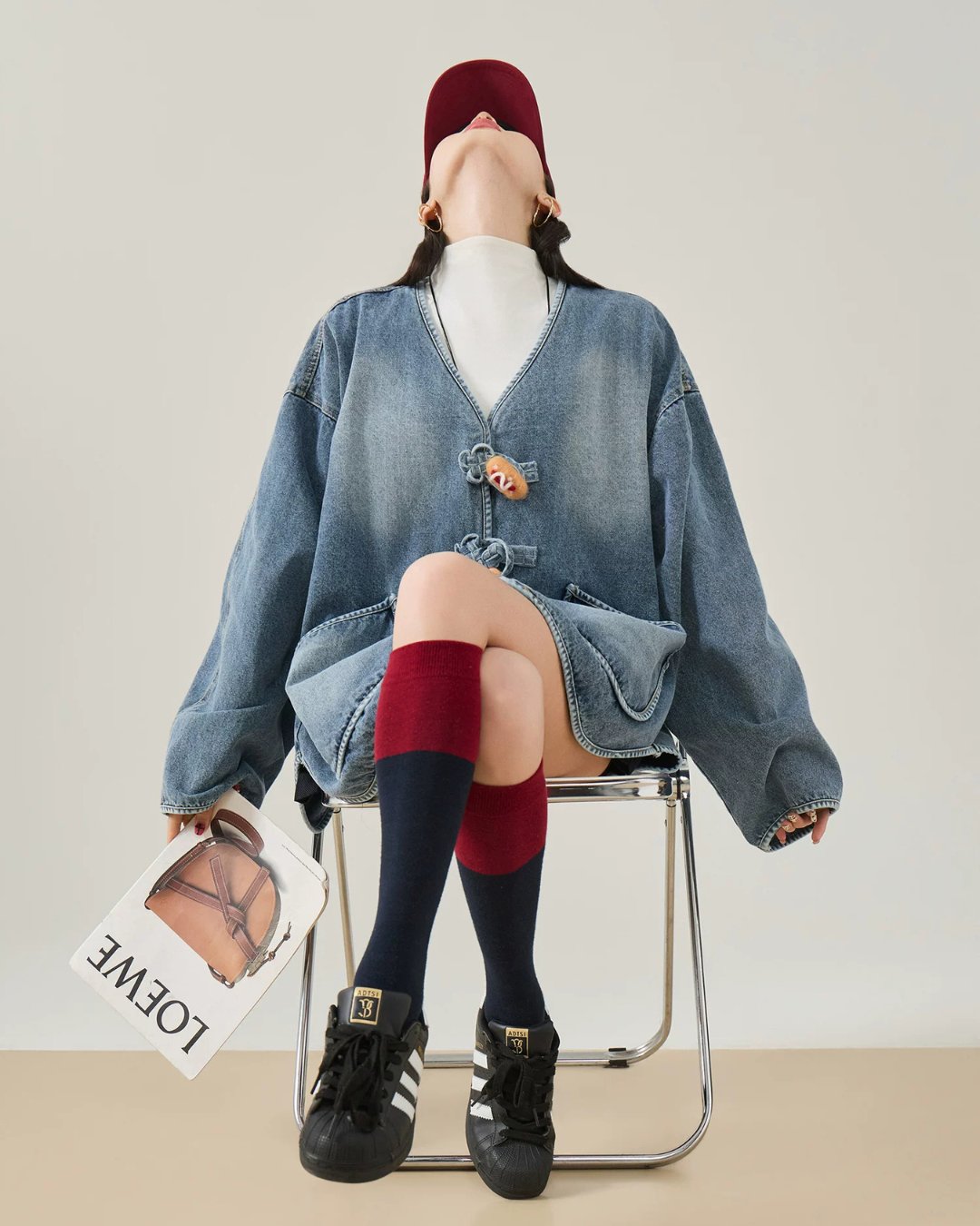 Duffle Button Denim Jacket FER0386