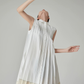 Sleeveless Shirt Pleated Dress FER0174