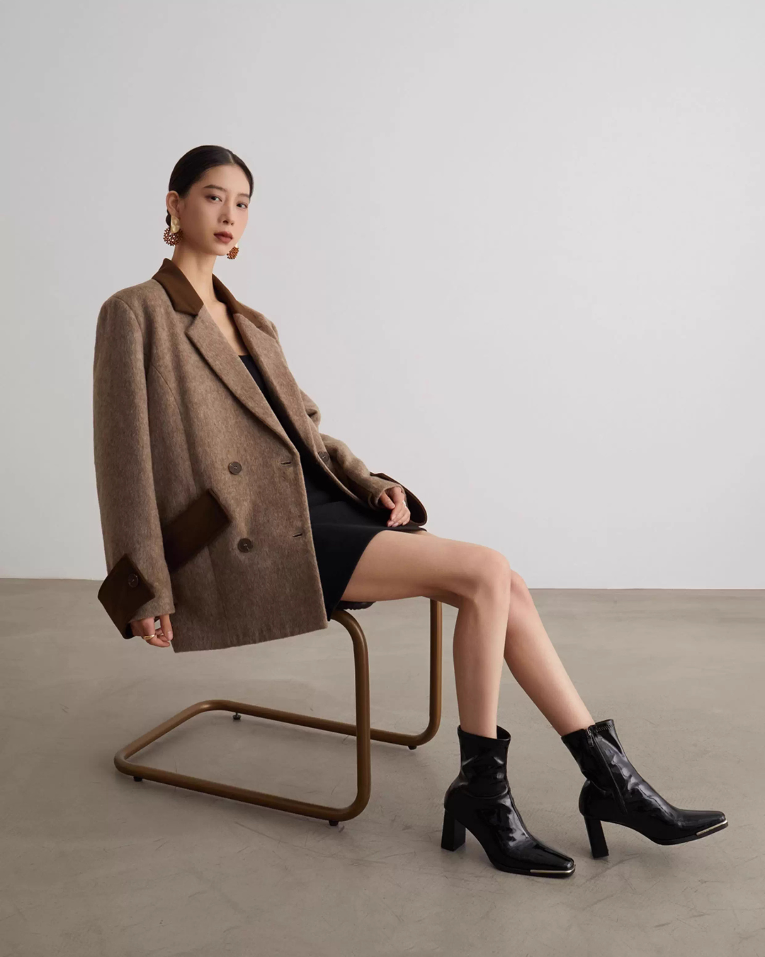 Luxury Suede Jacket / Tight Mini Dress SUY0012