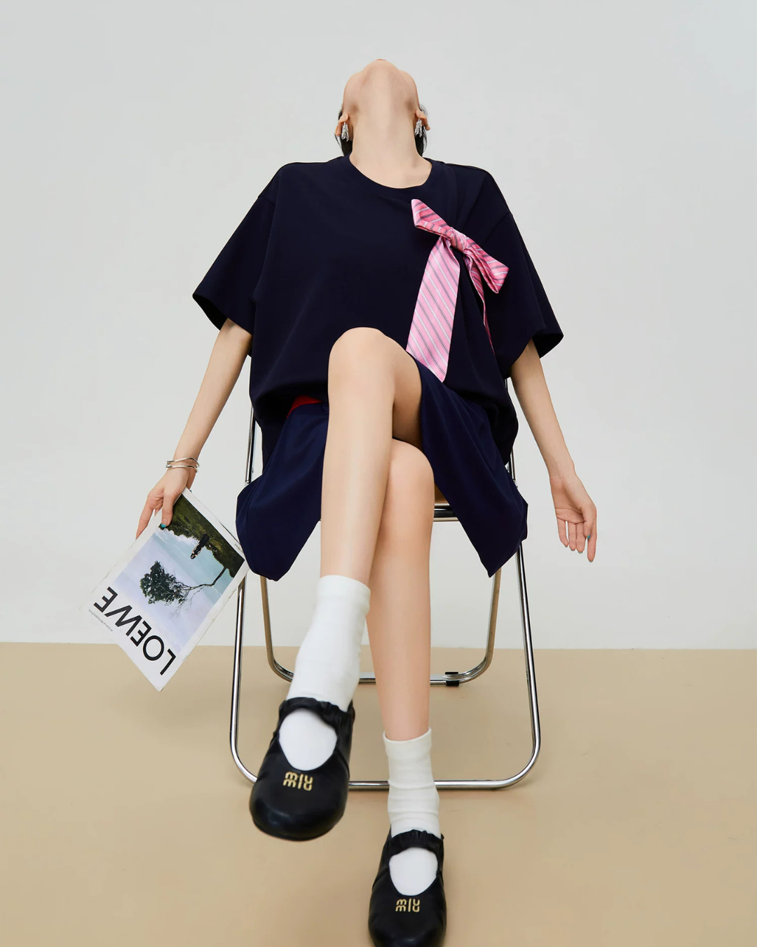 Big Ribbon Oversized T-Shirt FER0332
