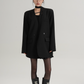V-Neck Loose Jacket with Choker SRS0324