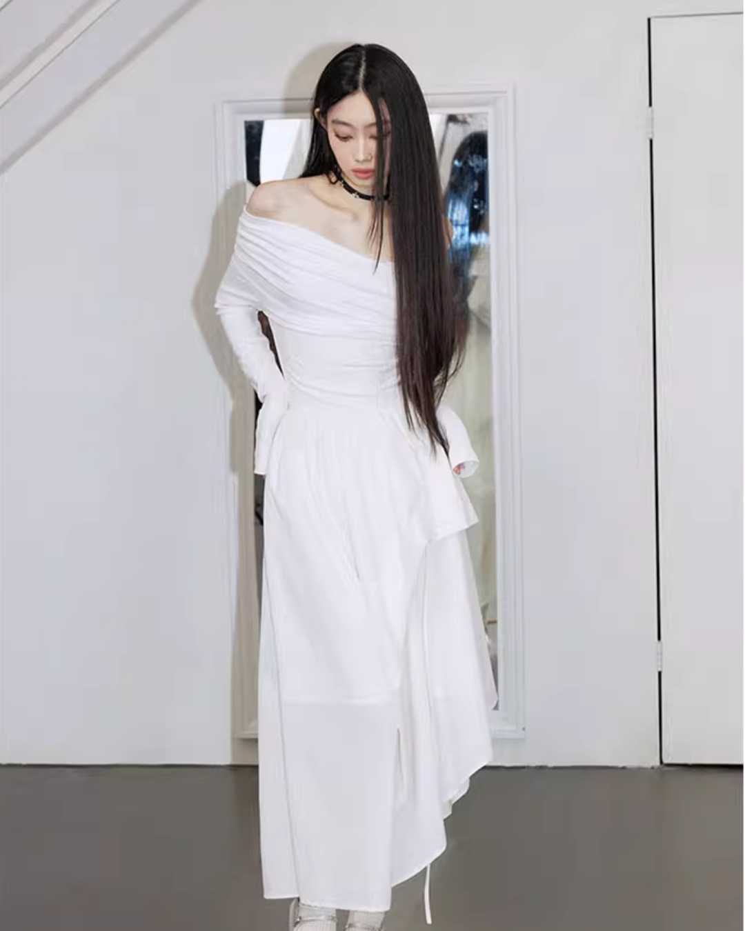 Offshoulder Asymmetrical Dress PUC0002