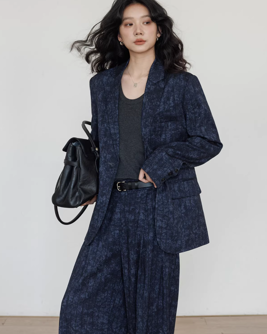 Linen Oversized Casual Jacket/Wide Pants VAS0181