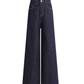 Faux Mouton Coat/Wide Denim Pants ELS0016