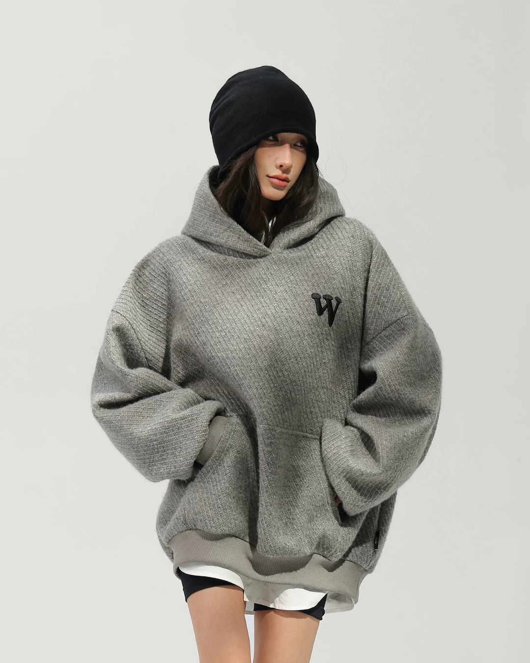 Wool Oversized Pullover Hoodie ACS0384