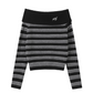 Off Shoulder Sweater Top / Wide Long Pants WEO0061