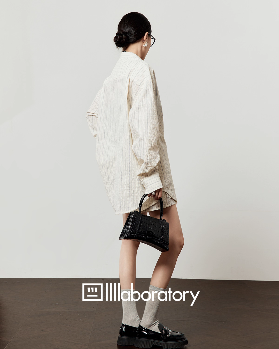 Loose Striped Shirt / Striped Mini Skirt LLA0511