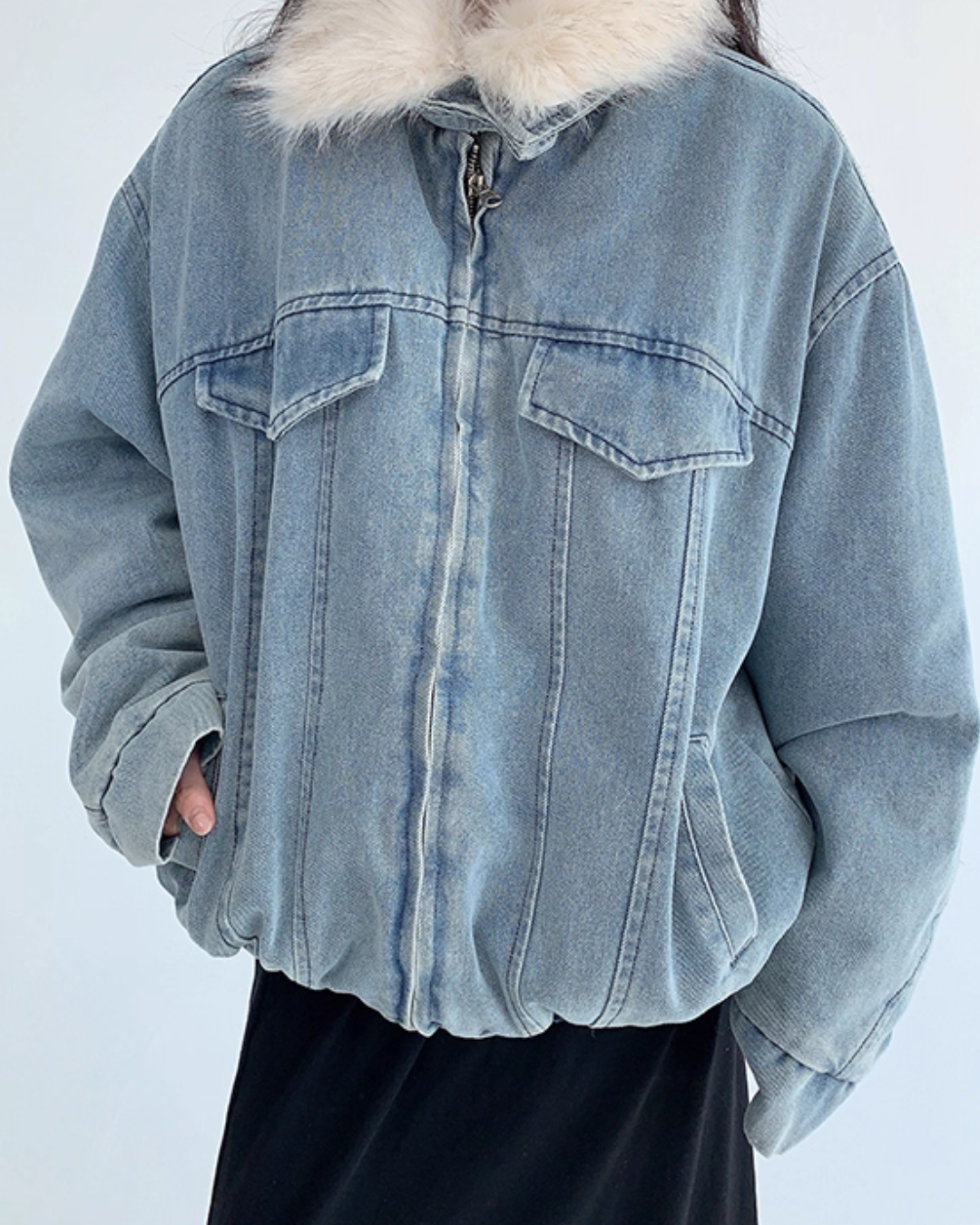 Fur Collar Denim Jacket YLS0994
