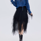 Elastic Waist Flared Skirt SHN0002