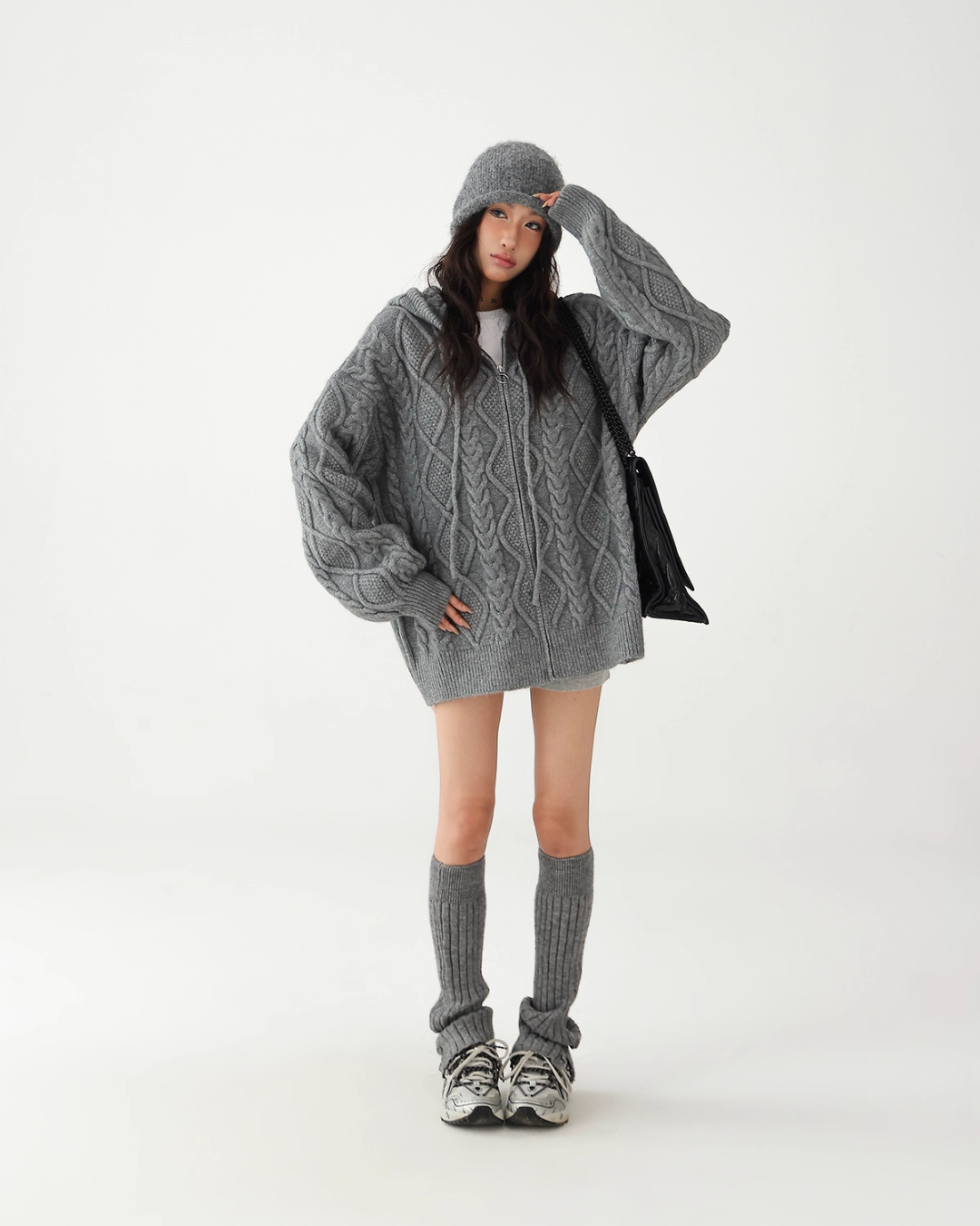 Cable Knit Hoodie ACS0280