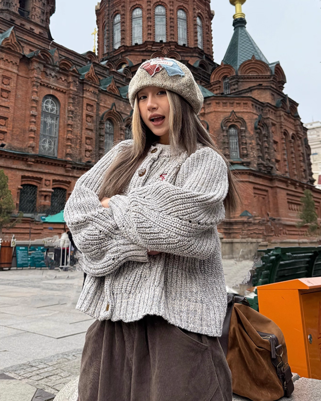 Round Neck Knit Cardigan CYE0031
