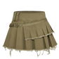 Vintage Khaki Pleated Skirt SAP0021