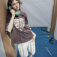 Vintage Letter Print T-Shirt RLZ0011