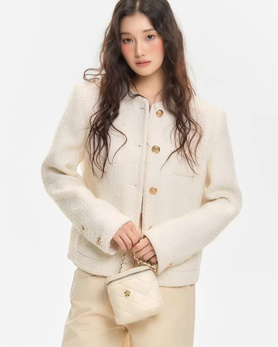 Chunky Tweed Short Jacket KIP0005
